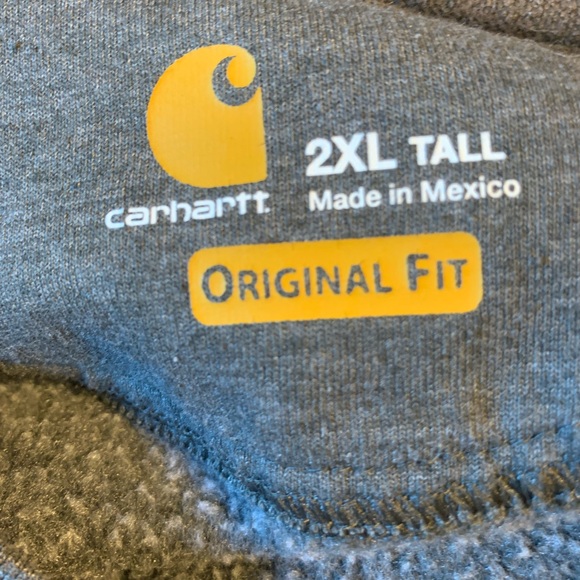 CARHARTT Original Fit Men’s Sweatshirt Heavy Thick Fleece 2XXL Tall - Picture 4 of 9